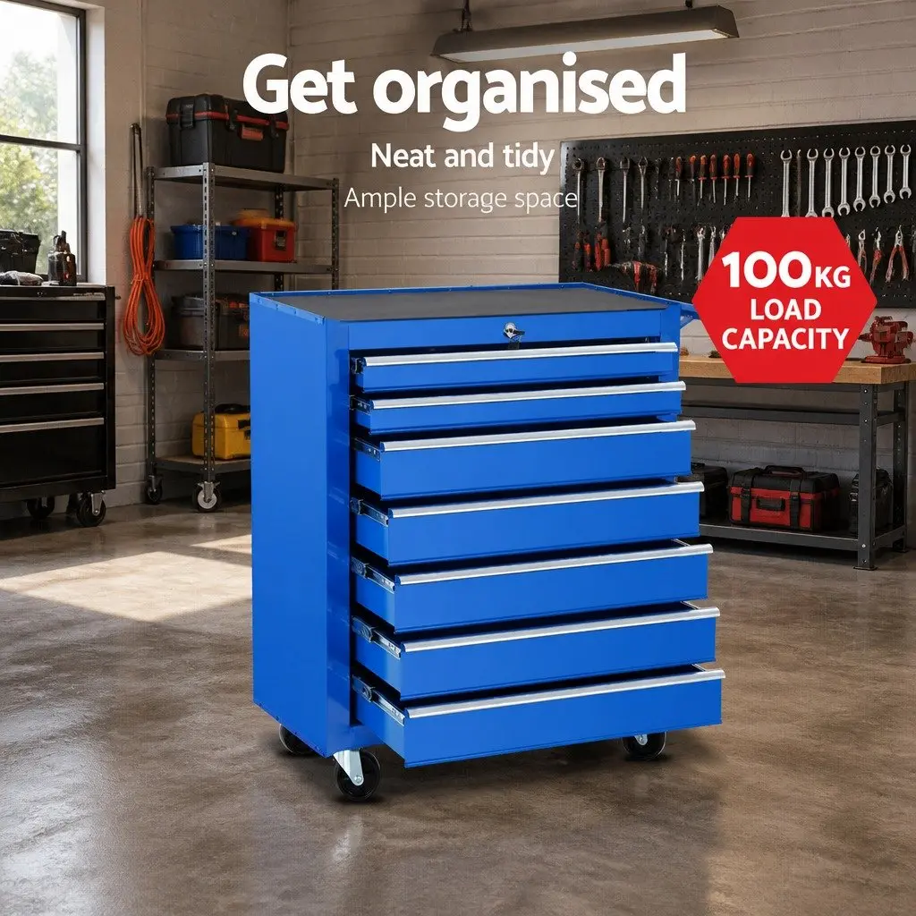 7 Drawer Tool Box Cabinet with Smooth Operation