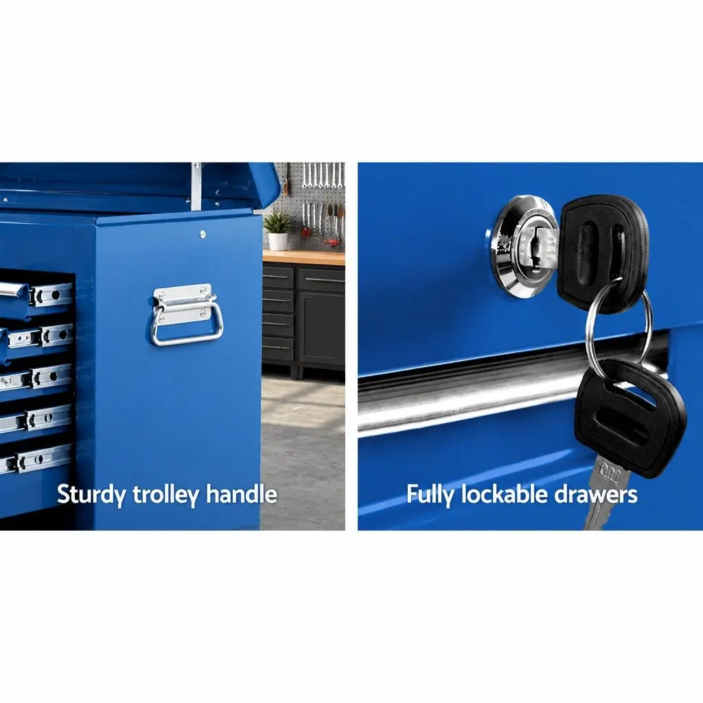 Blue Steel 9 Drawer Tool Storage Cabinet for Workshop