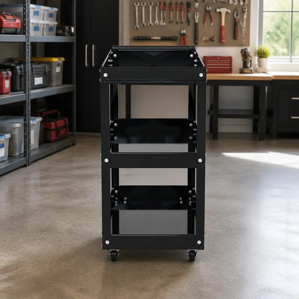3-Tier Tool Cart for Garage & Workshop Storage