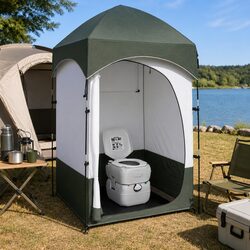 High-Quality Portable Camping Toilet Shower Tent Ensemble