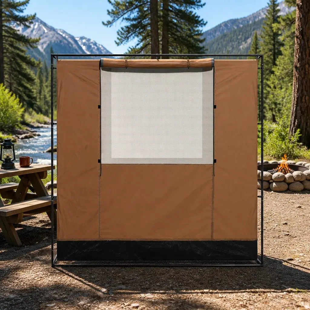 Brown 2x2m Car Side Awning Tent for SUV Camping