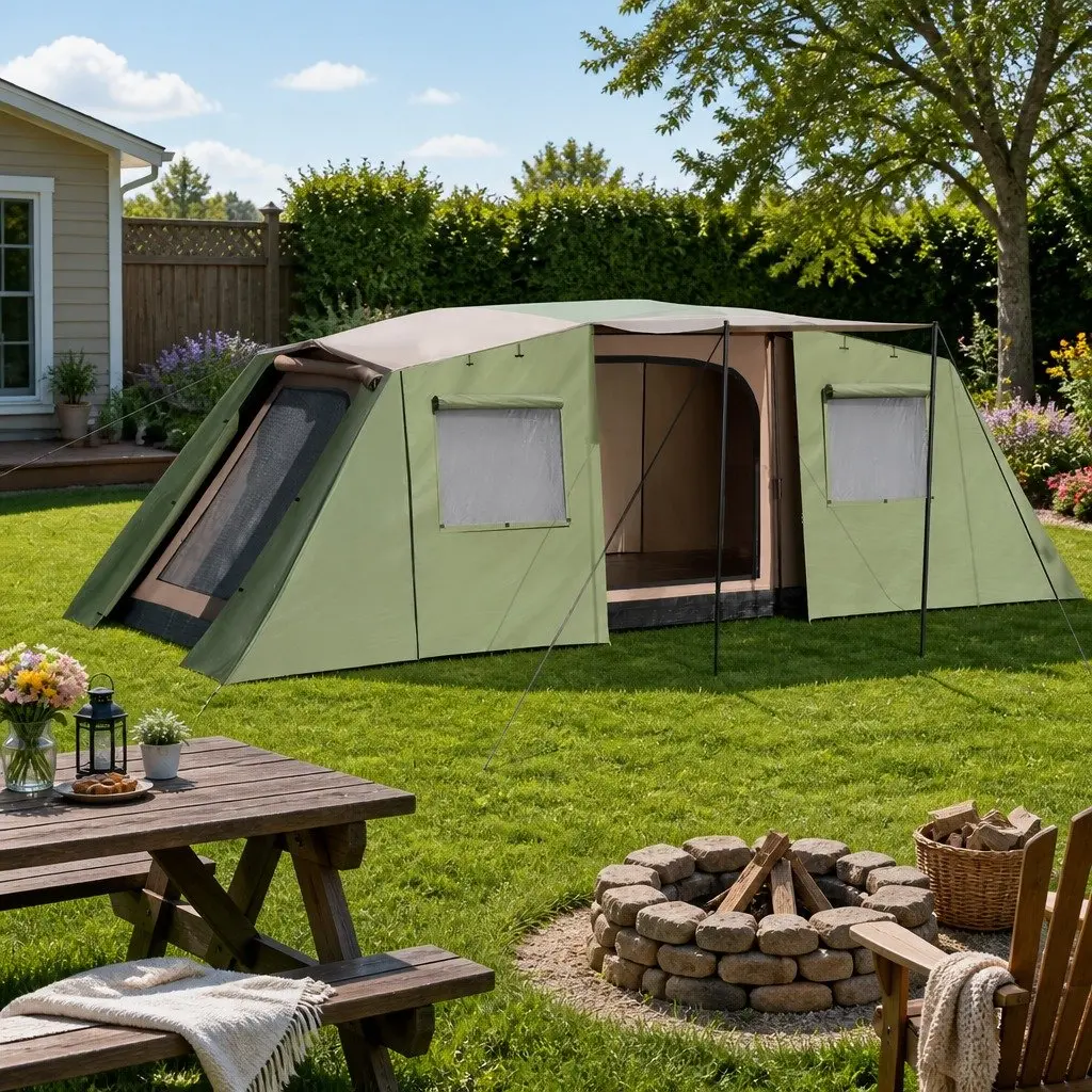 10-Person Instant Camping Tent for Family Use