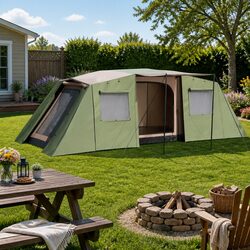 Durable 10-Person Instant Camping Tent for Family Use