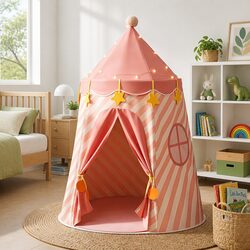 Durable Kids Play Tent with Star Lights and Cozy Design