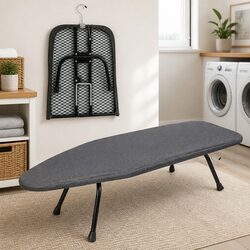 Folding Tabletop Ironing Board Heat Resistant Cotton Cover Metal Mesh Frame