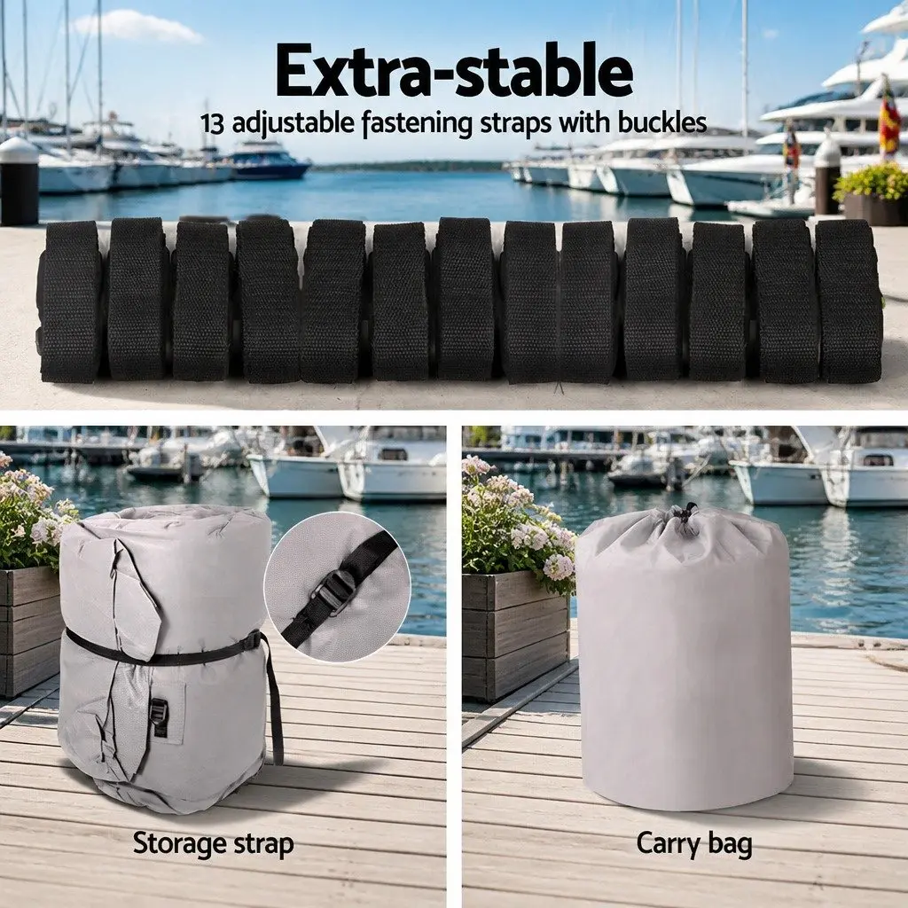 Boat Cover 600D Polyester 17-19ft Grey