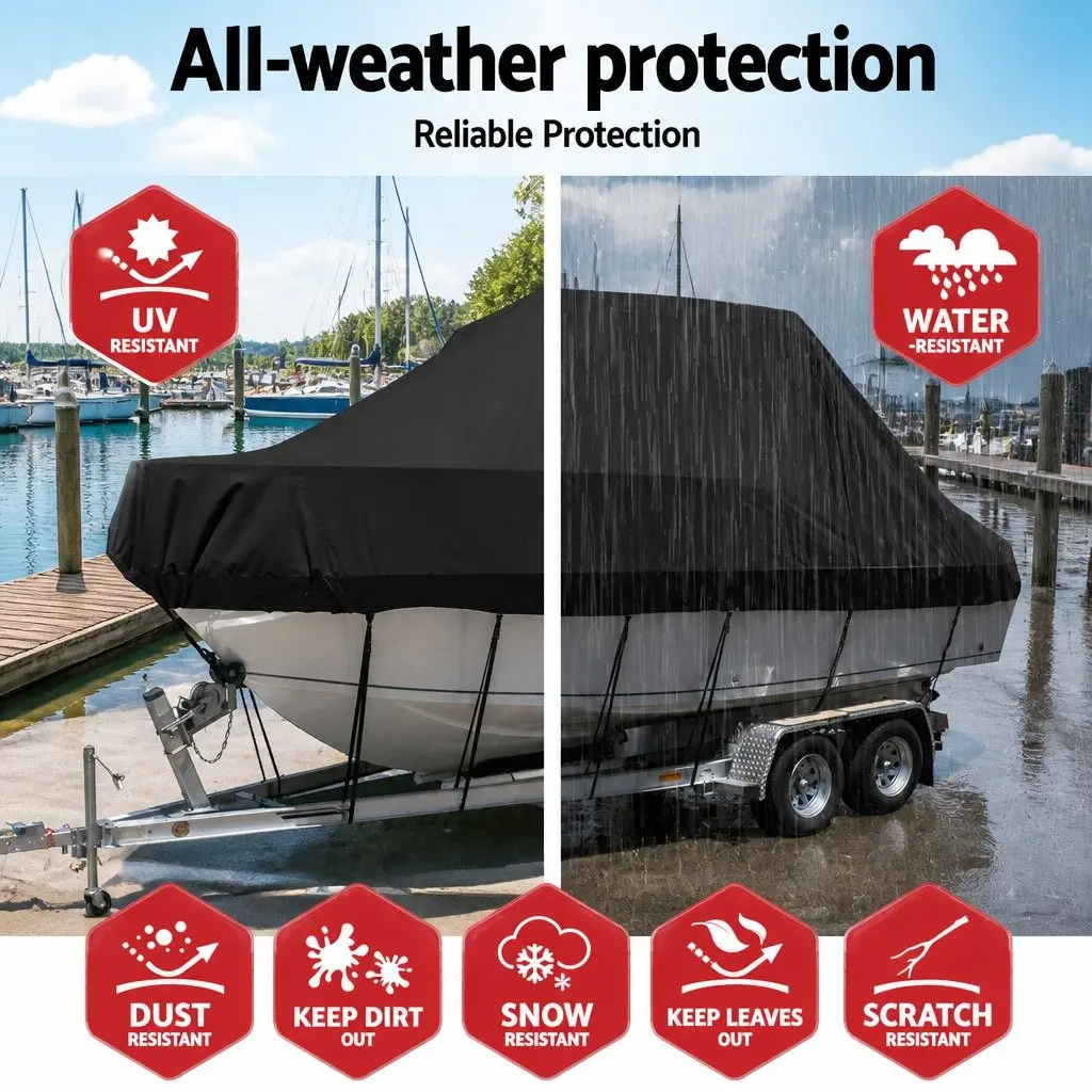 Heavy-Duty Boat Cover for 19-21ft Trailerable Vessels