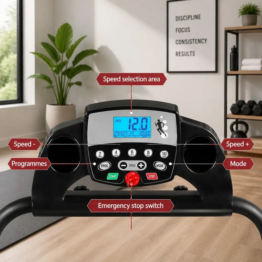 Electric Treadmill for Home Workouts with 12 Programs