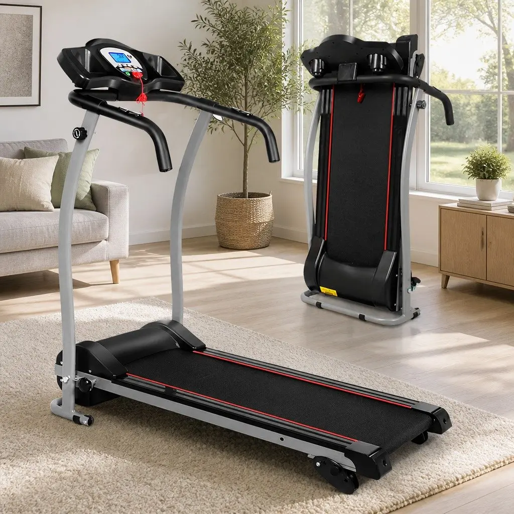 Treadmill Electric Foldable 360mm Running Belt Black