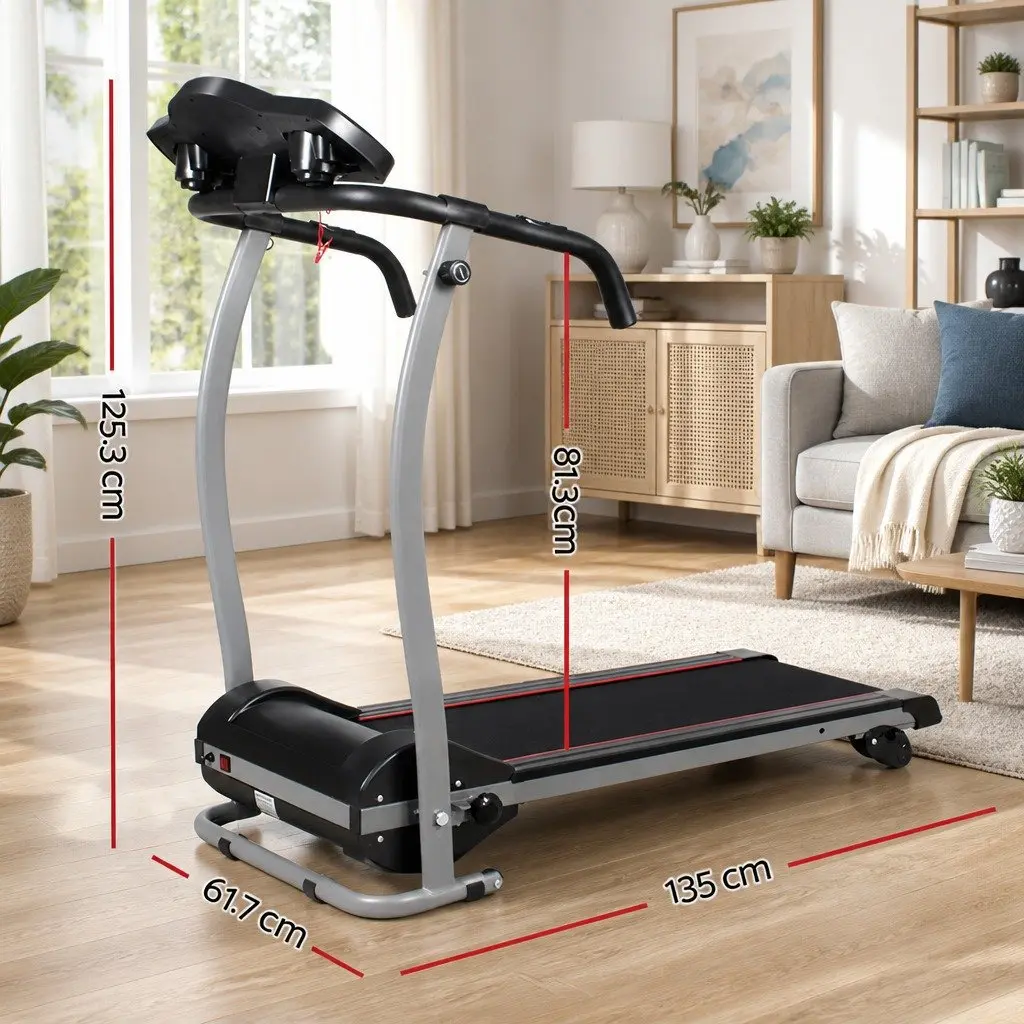 Treadmill Electric Foldable 360mm Running Belt Black