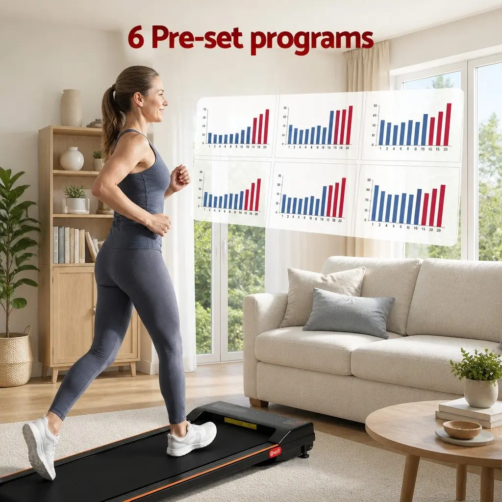 3 in 1 Treadmill Walking Pad 90 x 38 cm Black Orange