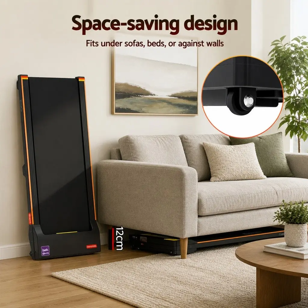 3 in 1 Treadmill Walking Pad 90 x 38 cm Black Orange