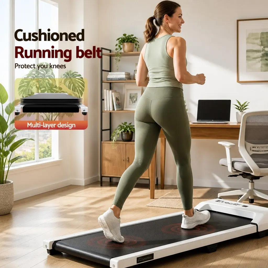 3-in-1 Walking Pad Treadmill with 12% Incline White