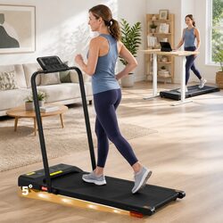 Premium Foldable Electric Walking Pad Treadmill 380mm Black