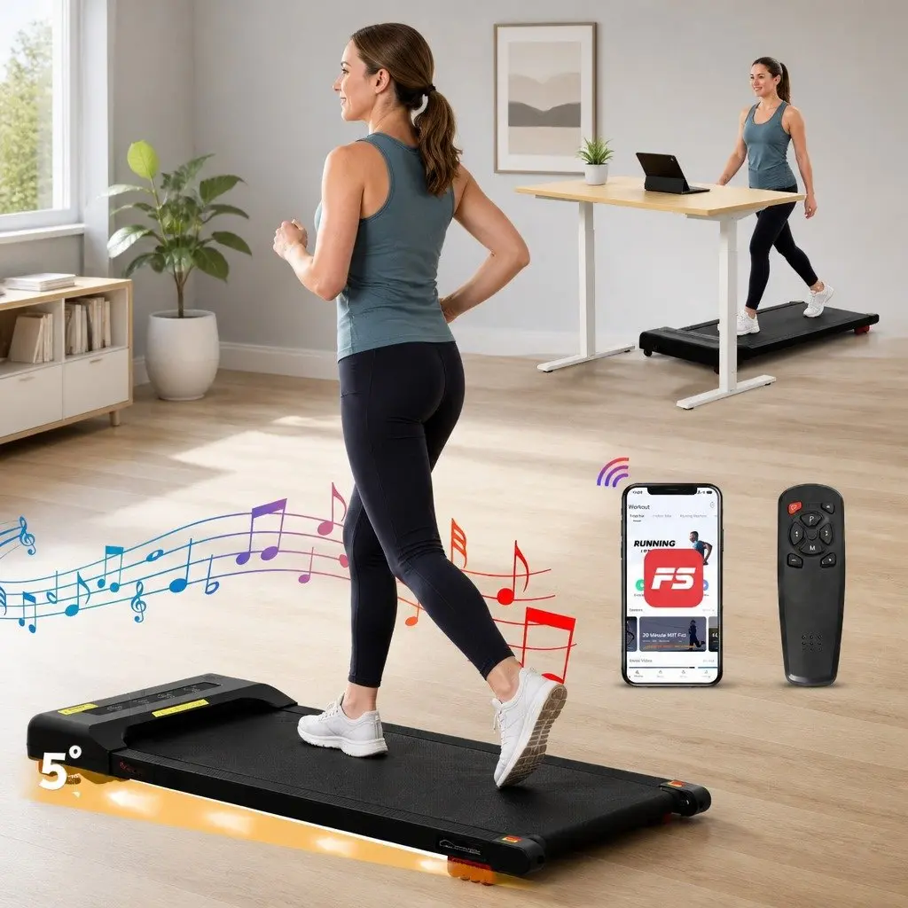 Electric Walking Pad Treadmill with Incline