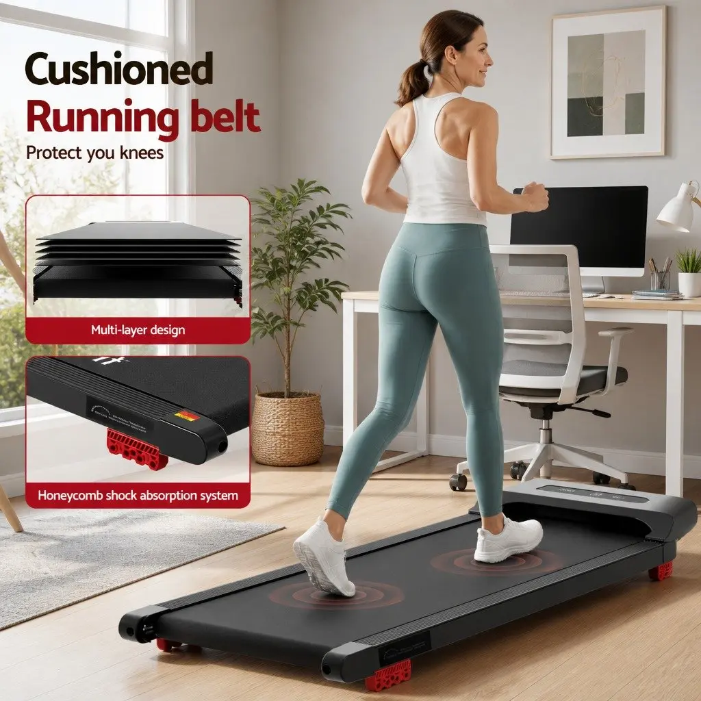 Treadmill Electric Compact Under Desk 380mm Black