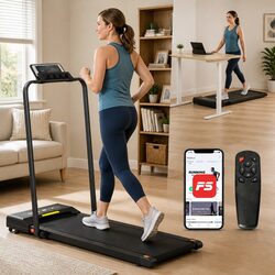 Electric Walking Pad Treadmill Foldable Under Desk Home Fitness 380mm Black