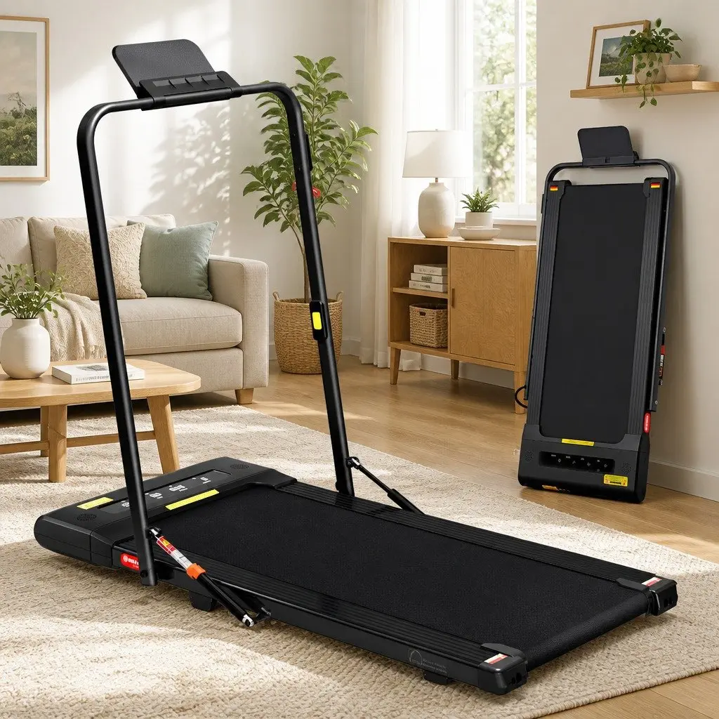 Foldable Electric Walking Pad Treadmill 400mm Black