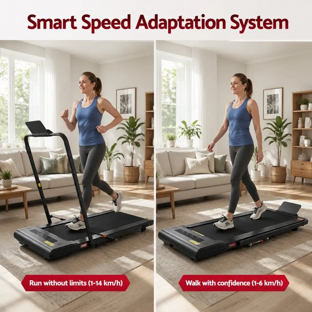 Foldable Electric Walking Pad Treadmill 400mm Black
