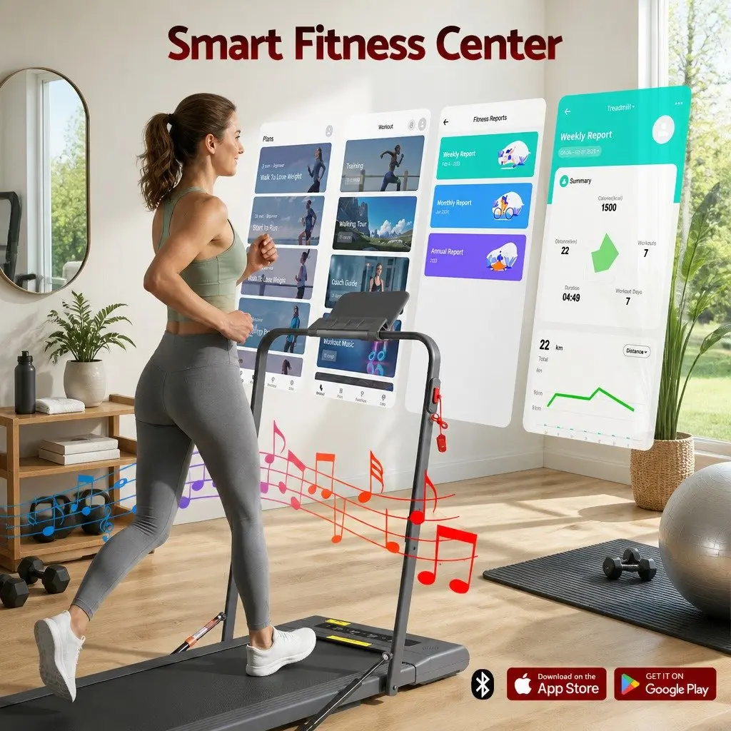 2 in 1 Electric Walking Pad Under Desk Treadmill