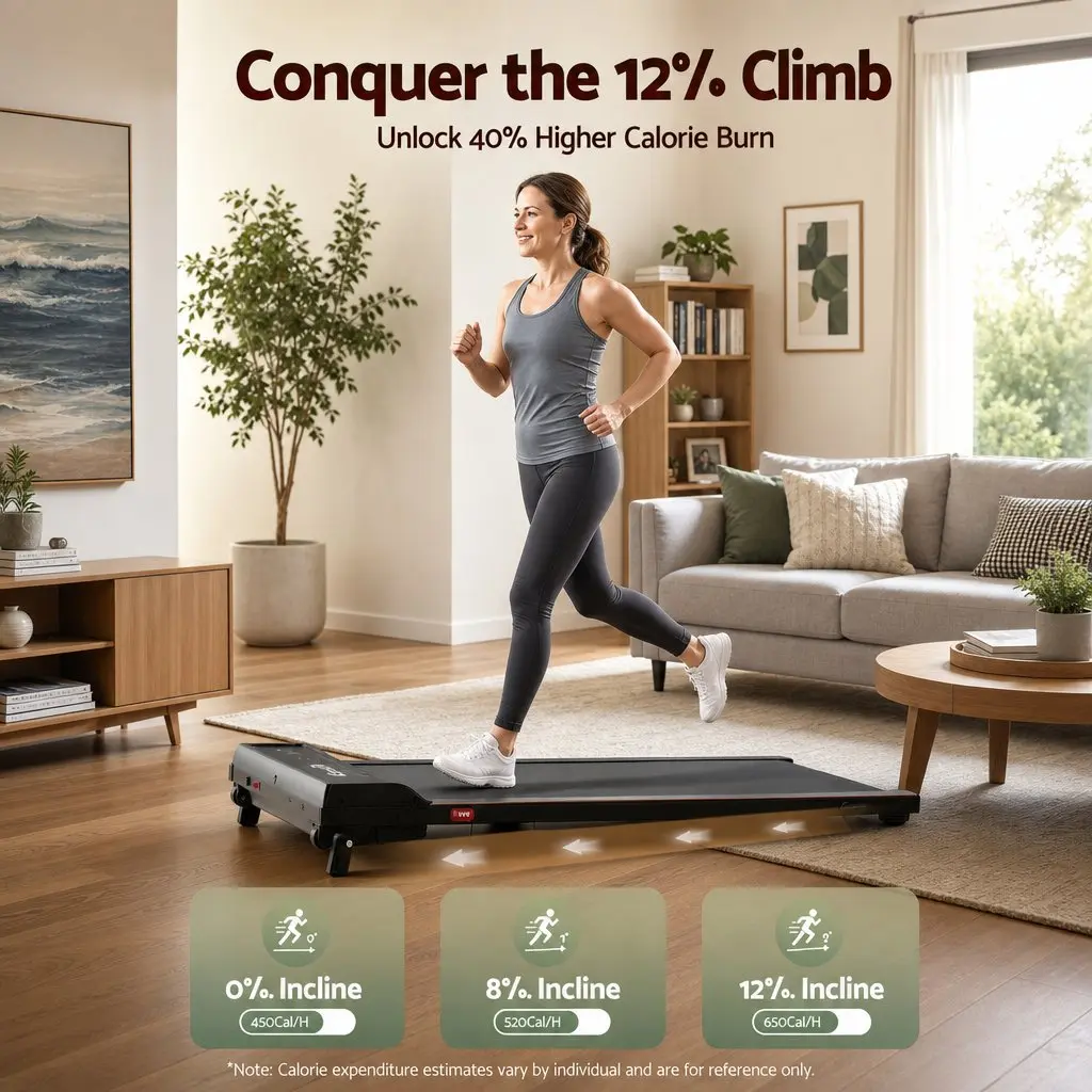 3 in 1 Walking Pad Treadmill with 12% Incline
