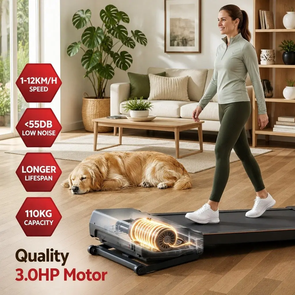 3 in 1 Walking Pad Treadmill with Auto Incline