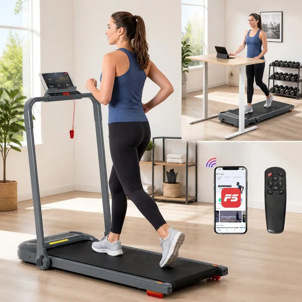 Electric Treadmill with 3-Level Incline