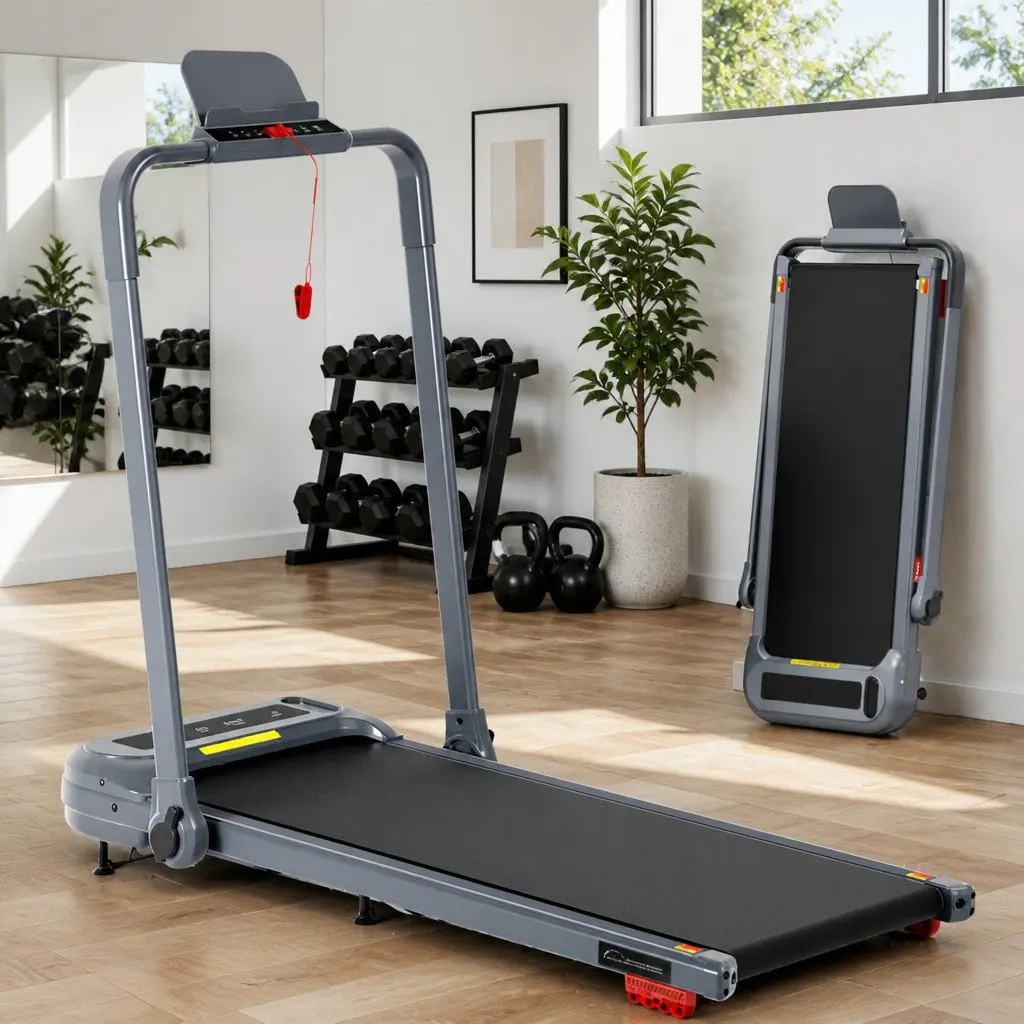 Electric Treadmill with 3-Level Incline