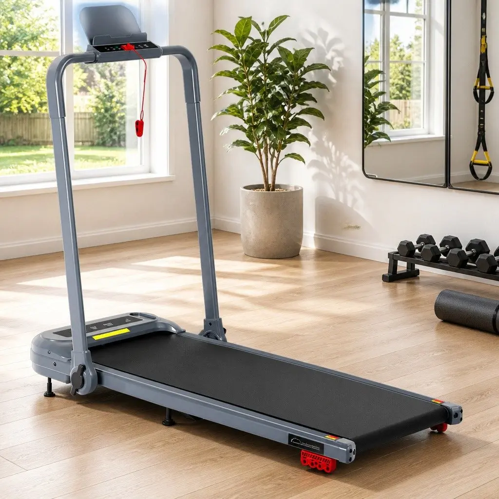 Electric Treadmill with 3-Level Incline