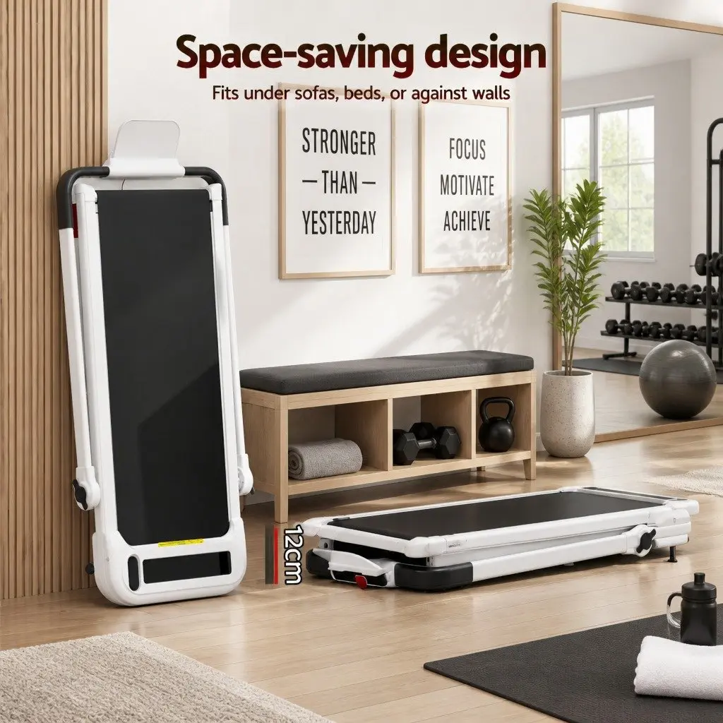 Foldable Electric Walking Pad Treadmill with Incline Options