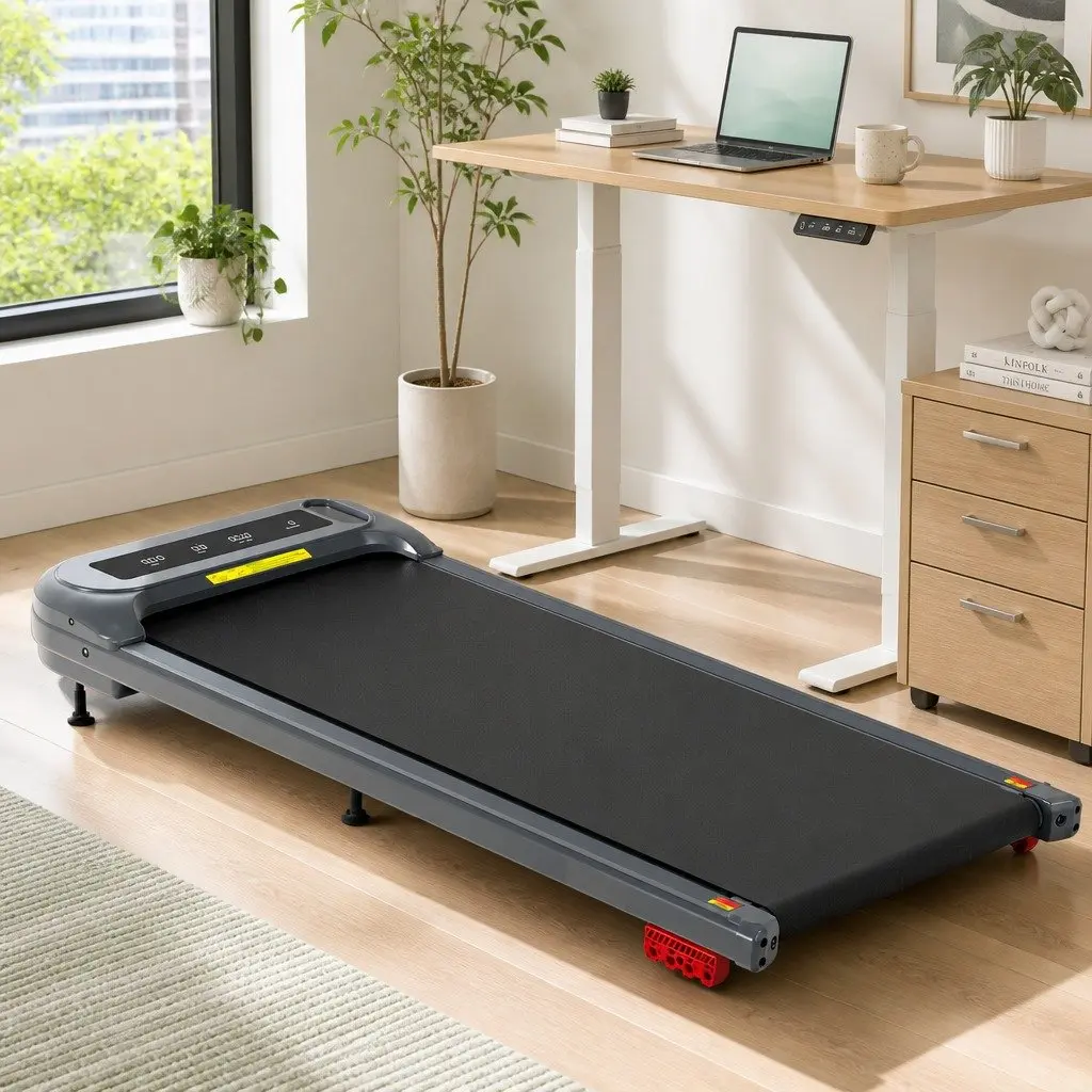 Treadmill Electric Compact Under Desk 3 Level Incline Grey
