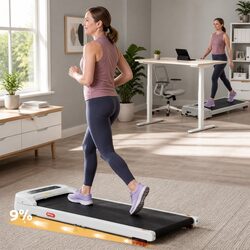 Compact Electric Walking Pad Treadmill with 3 Incline Levels