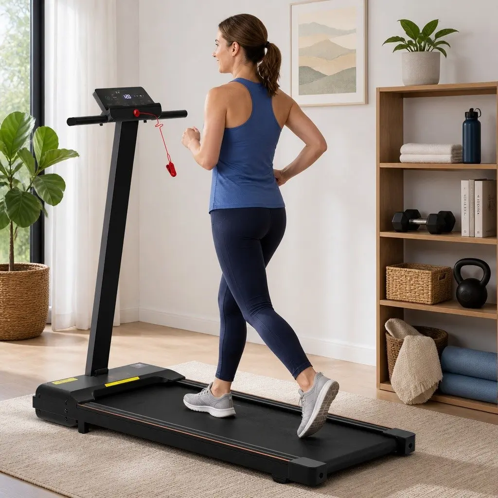 2-in-1 Walking Pad Treadmill with 12 Programs