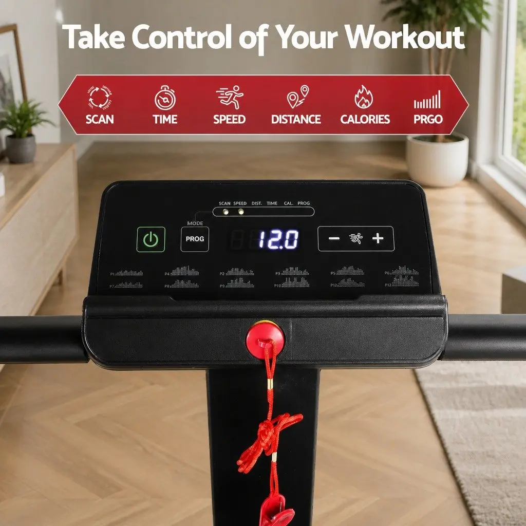 Walking Pad Treadmill 2-in-1 Foldable 100 x 40 cm Shock-Absorbing Black or Orange