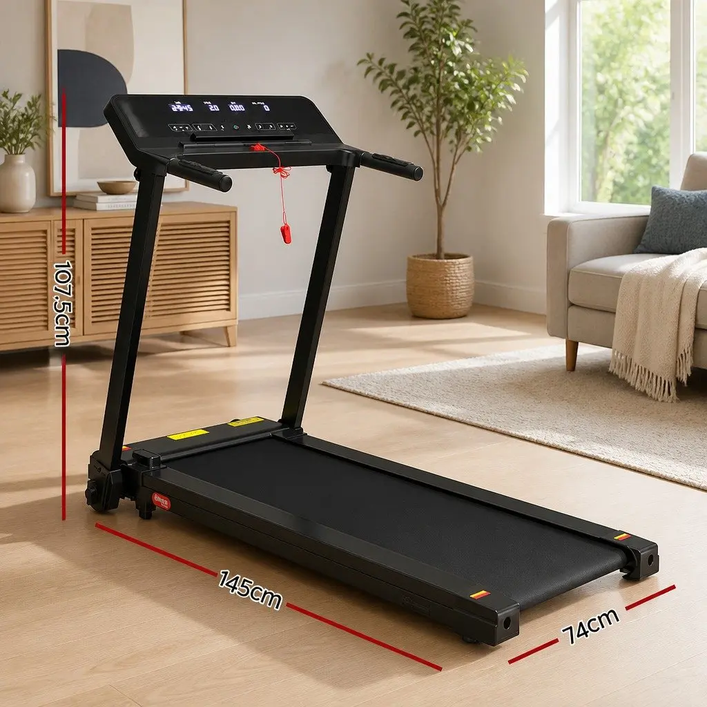 Foldable Electric Treadmill with LCD Display