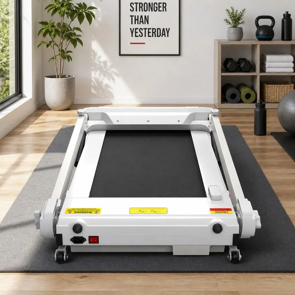 Electric Treadmill with 12 Programs in White