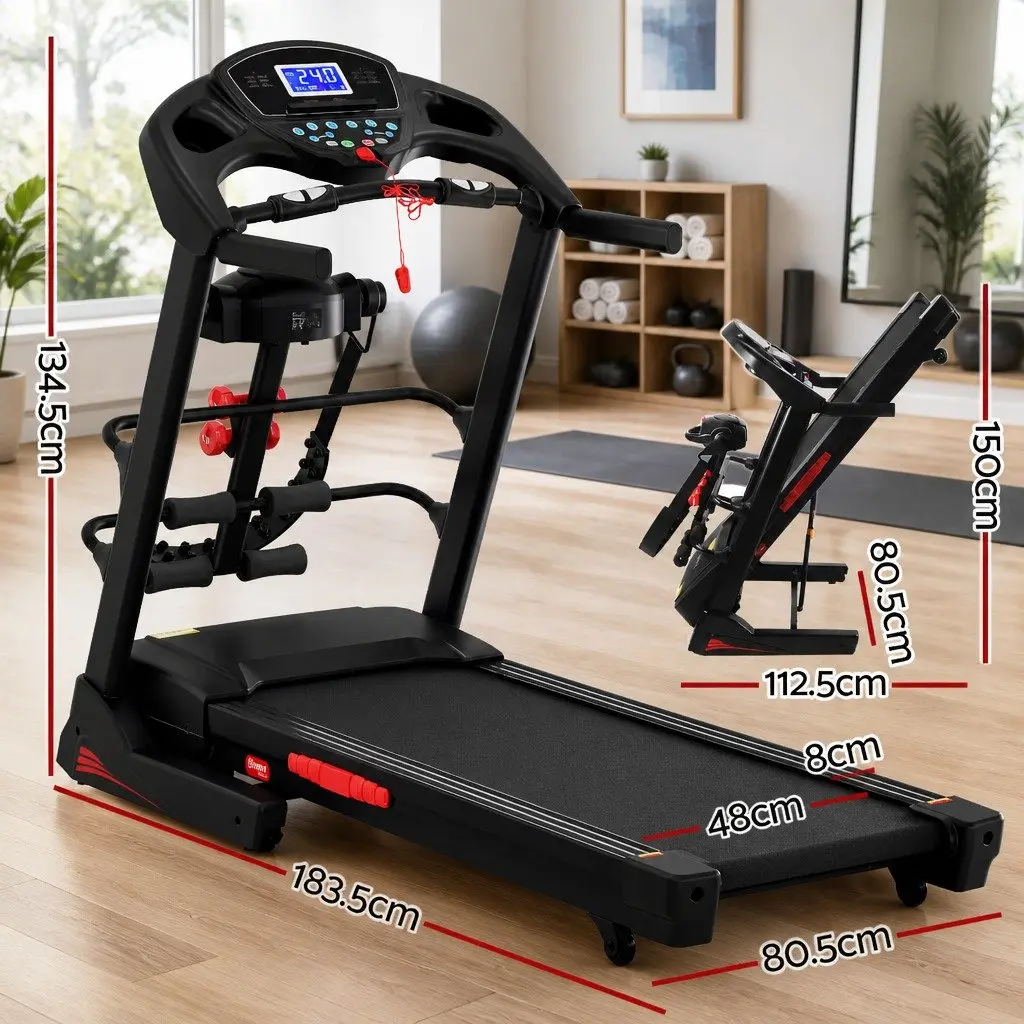 Foldable Electric Treadmill with Massager Belt