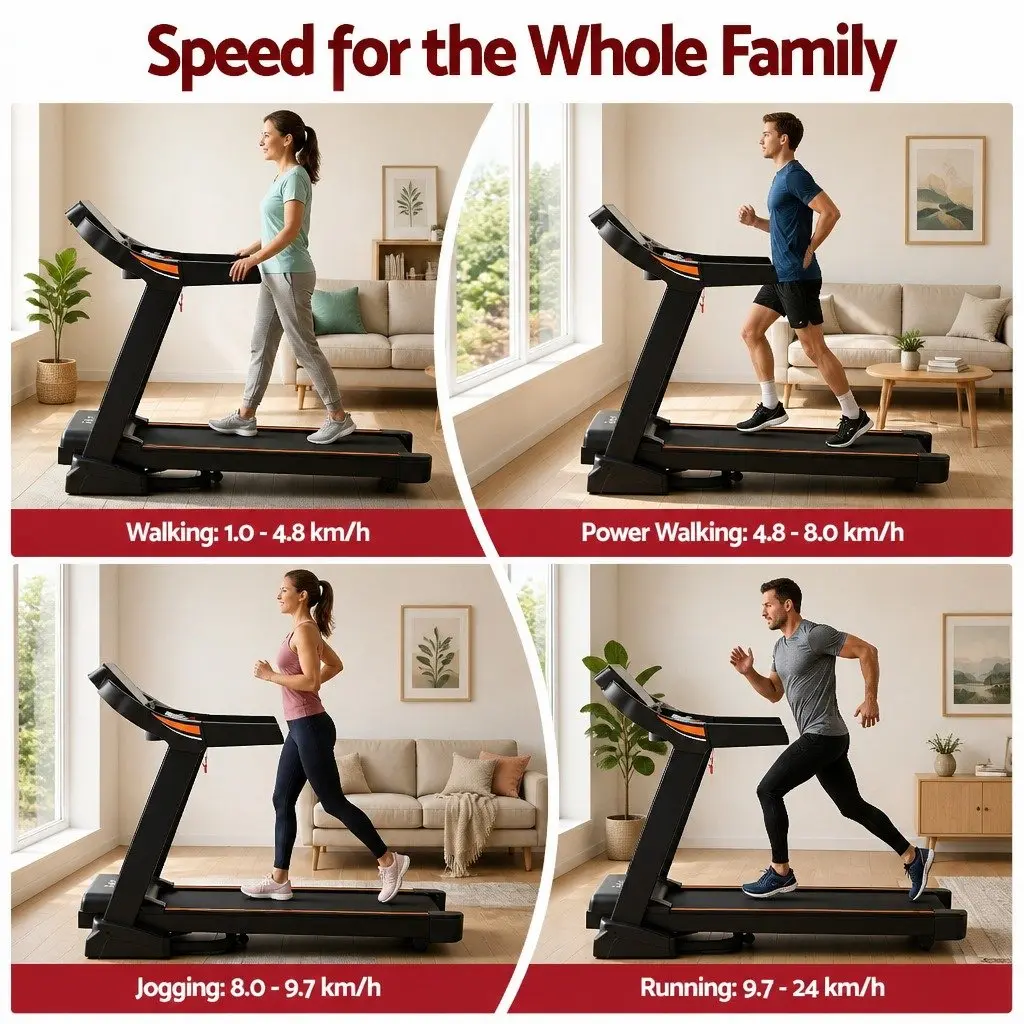 Electric Treadmill with Auto Incline and 12 Programs
