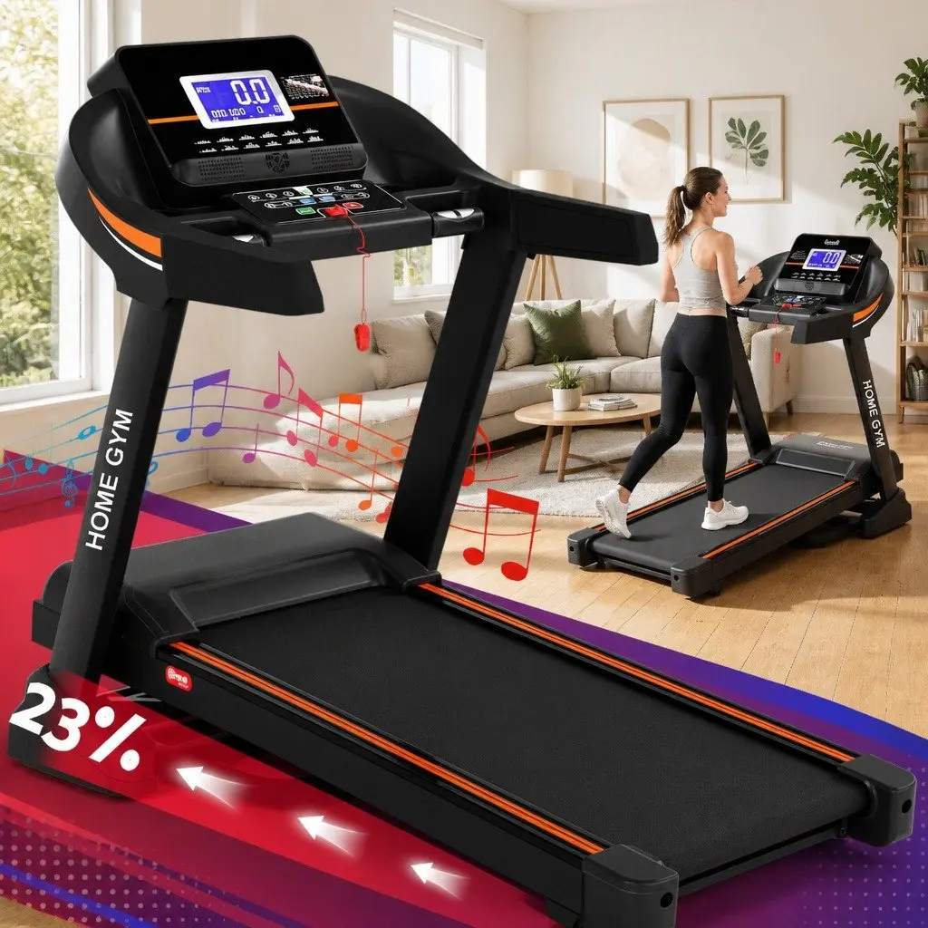 Electric Treadmill with Auto Incline and 12 Programs