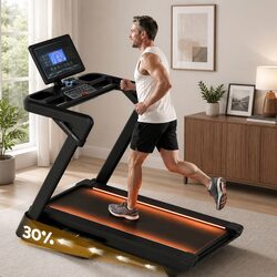 Premium Foldable Treadmill with Auto Incline and Wide Belt