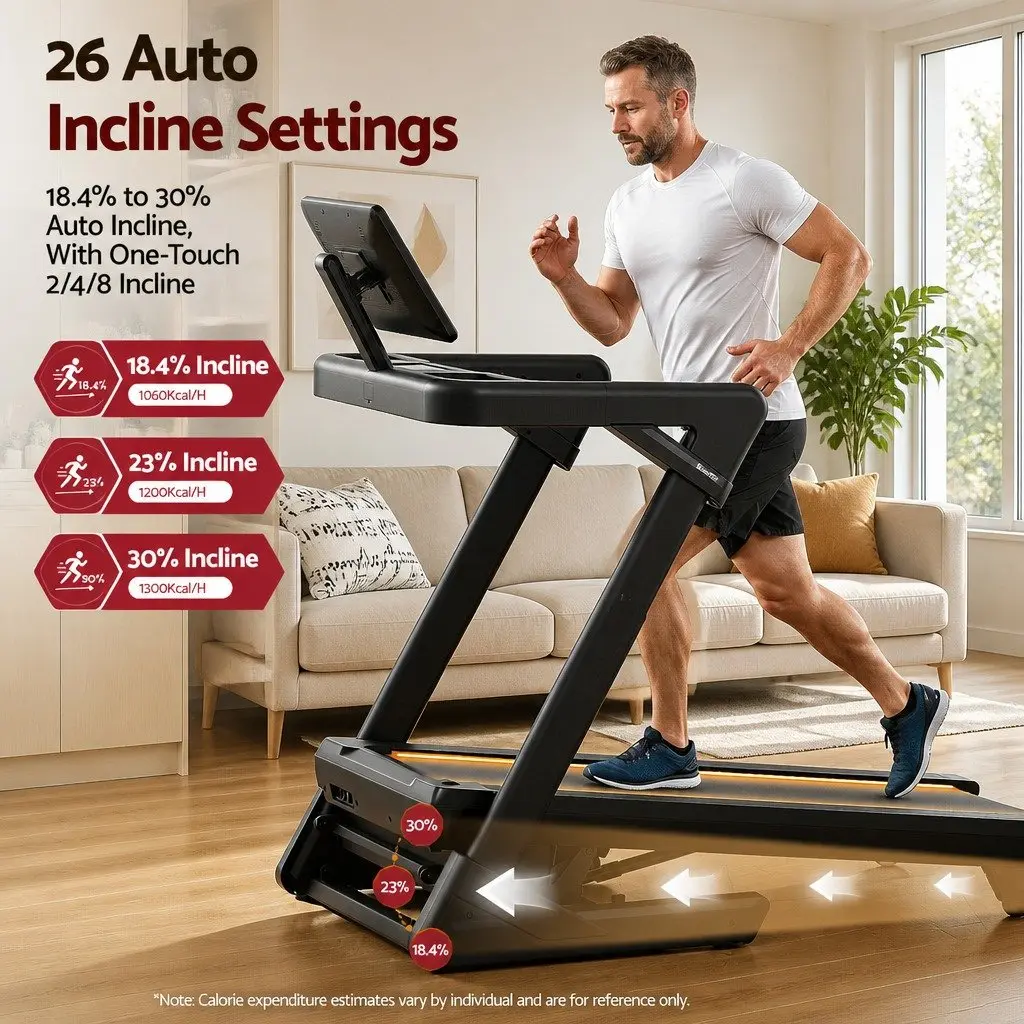 Foldable Treadmill Electric Machine 500mm Wide Belt Auto Incline Home Gym Black