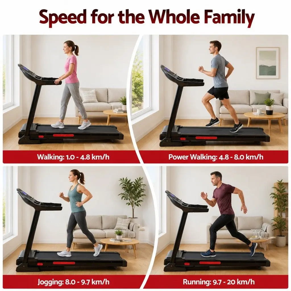 Auto Incline Electric Treadmill with 16 Programs