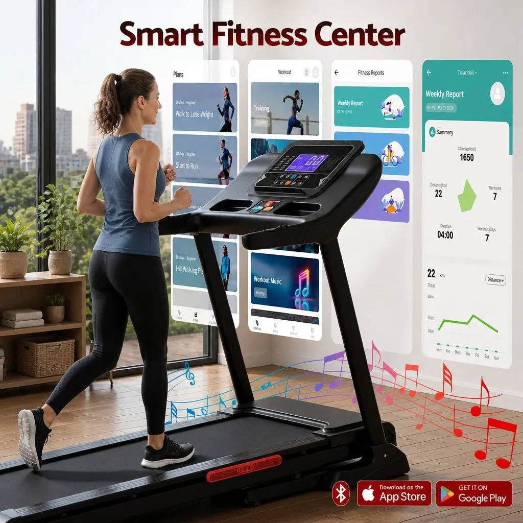 Auto Incline Electric Treadmill with 16 Programs