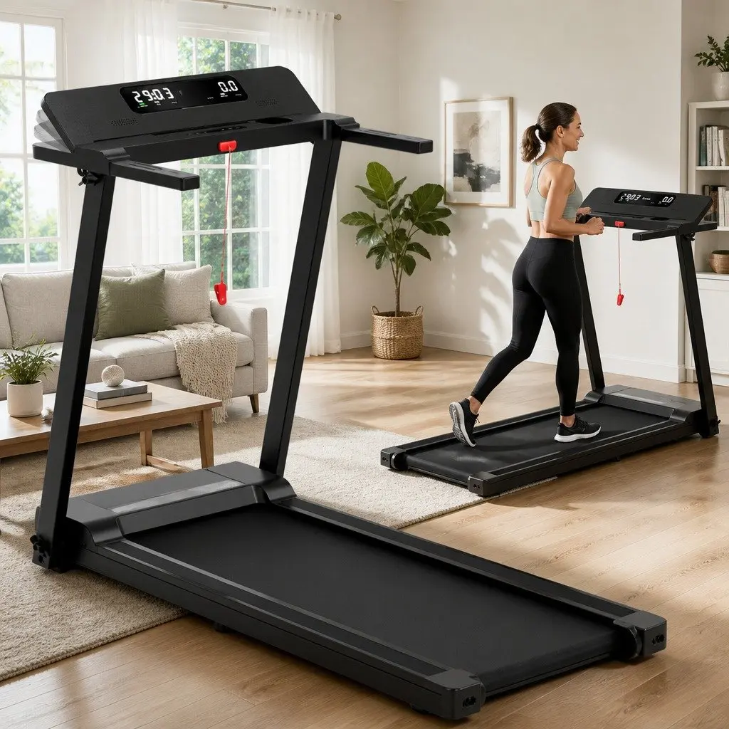 Foldable Electric Treadmill for Home Fitness with 12 Programs