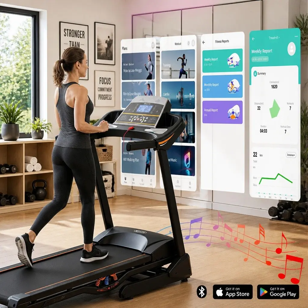 Electric Treadmill with 18 Speed Options
