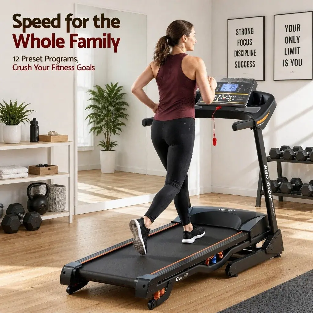 Electric Treadmill with 18 Speed Options