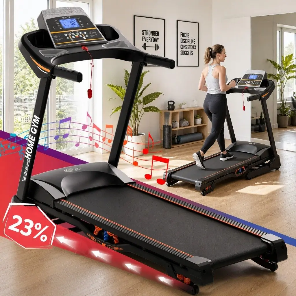 Electric Treadmill with 18 Speed Options