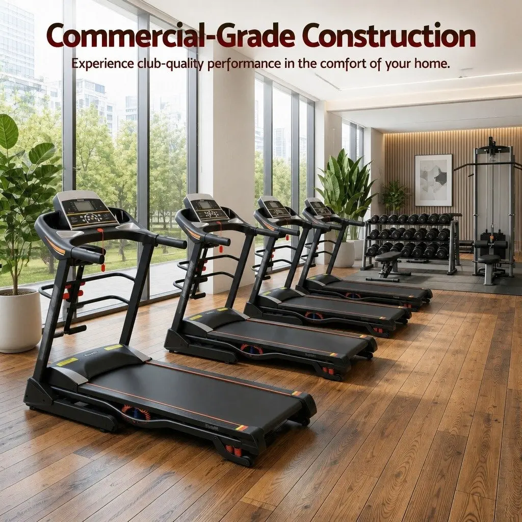 Electric Treadmill Steel 125cm x 48cm Black