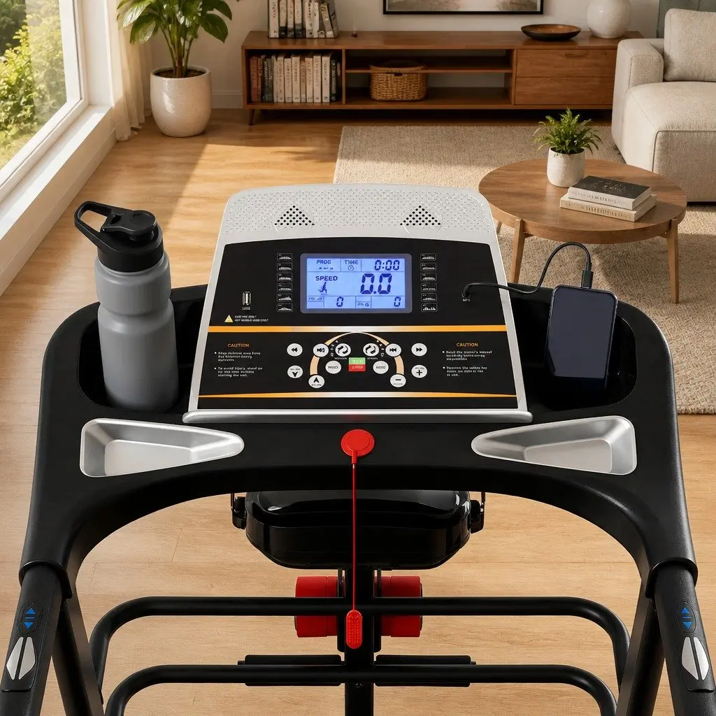 Electric Treadmill Steel 125cm x 48cm Black