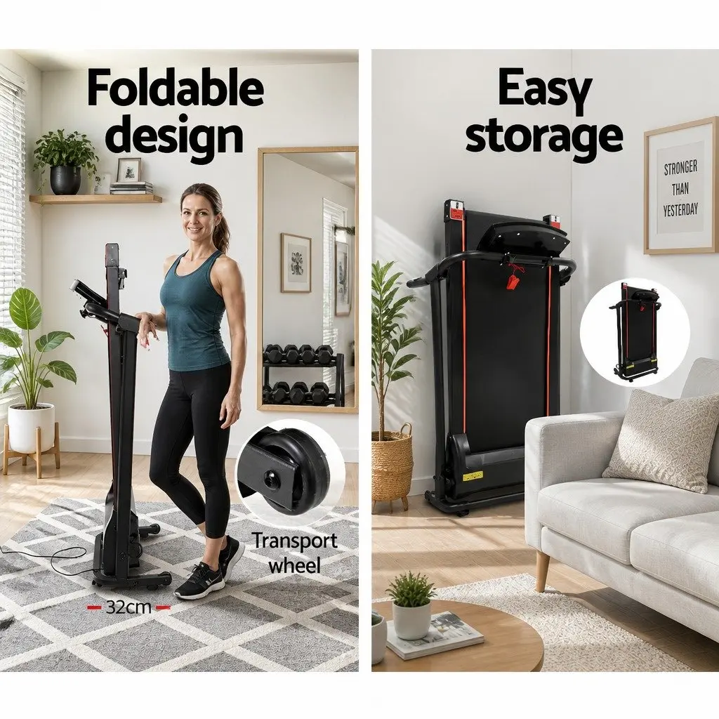Electric Treadmill with 12 Fitness Programs